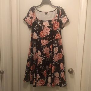 Torrid floral skater dress w/ pockets